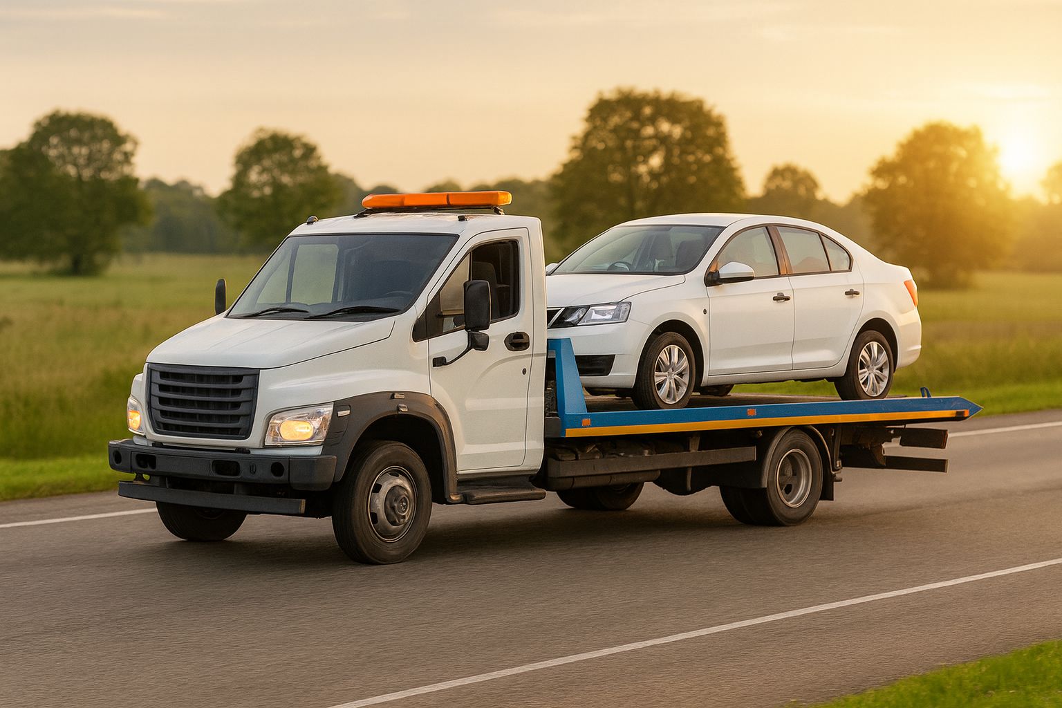 Vehicle towing a trailer safely after bearing and brake servicing