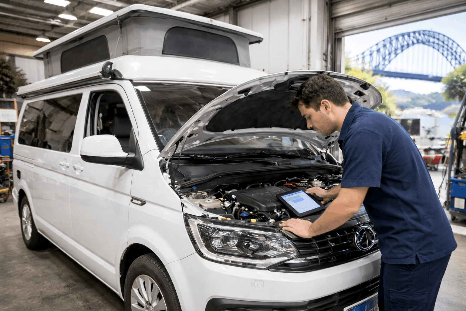 Campervan maintenance service in Sydney workshop